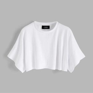 Cider Classic White Crop Top
